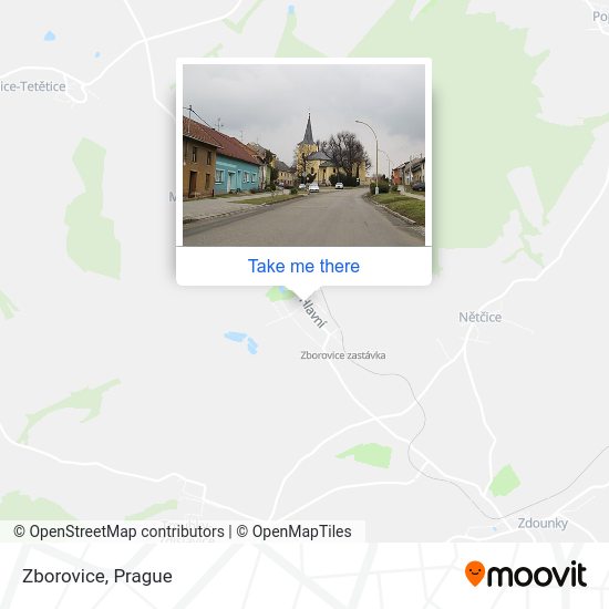 Zborovice map