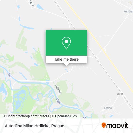 Autodílna Milan Hrdlička map