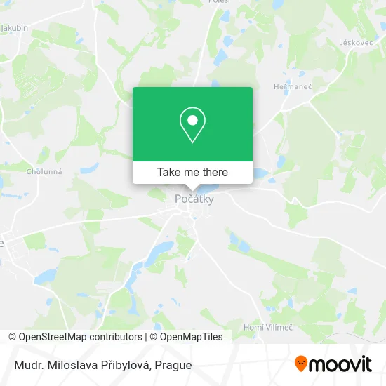 Карта Mudr. Miloslava Přibylová