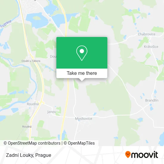 Карта Zadní Louky