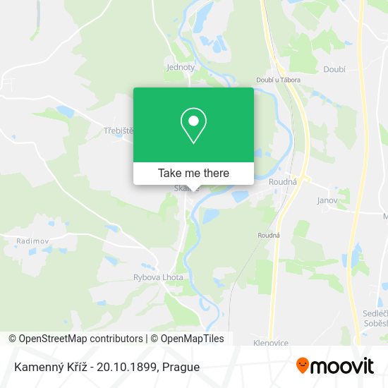 Kamenný Kříž - 20.10.1899 map