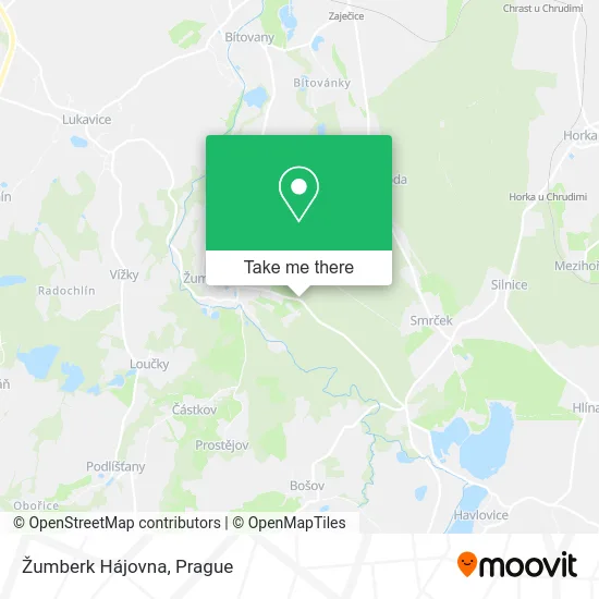 Žumberk Hájovna map