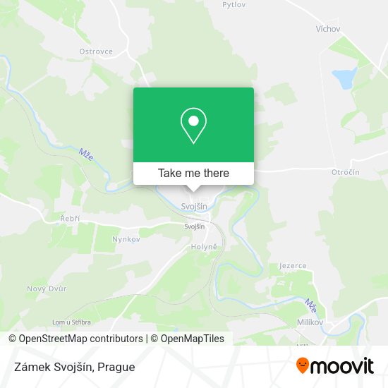Zámek Svojšín map