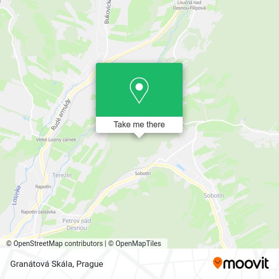 Granátová Skála map