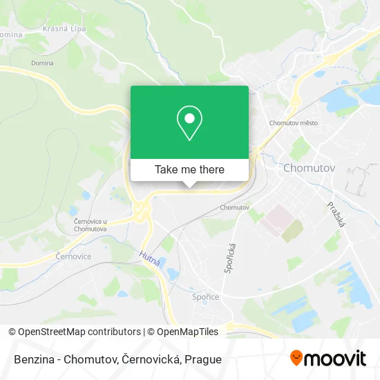 Карта Benzina - Chomutov, Černovická