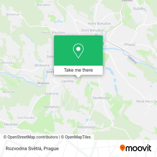 Rozvodna Světlá map