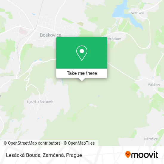 Карта Lesácká Bouda, Zamčená
