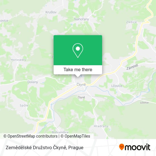 Zemědělské Družstvo Čkyně map