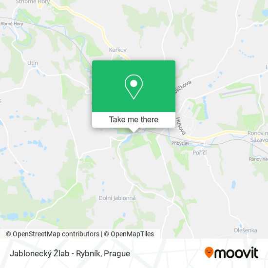 Jablonecký Žlab - Rybník map
