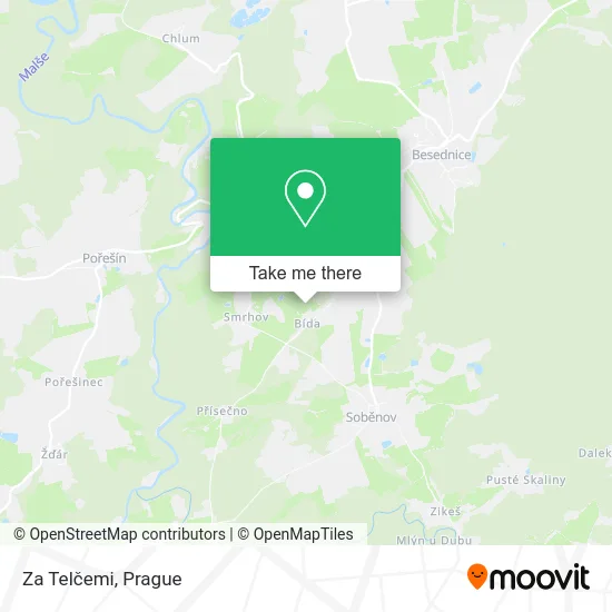 Карта Za Telčemi