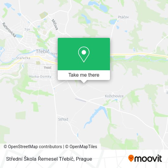 Střední Škola Řemesel Třebíč map