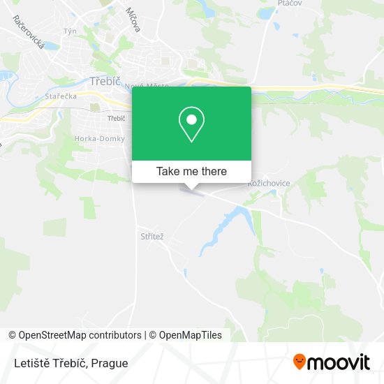 Letiště Třebíč map
