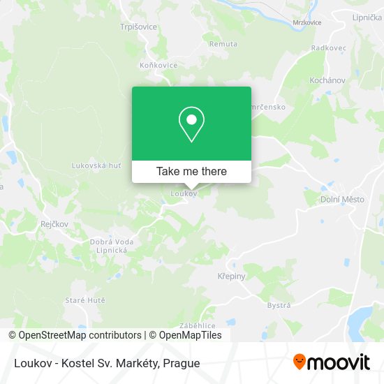 Loukov - Kostel Sv. Markéty map