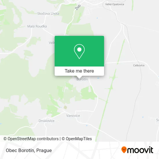 Карта Obec Borotín
