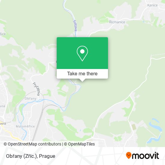 Obřany (Zříc.) map