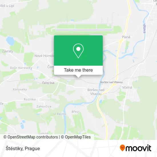 Карта Štěstiky