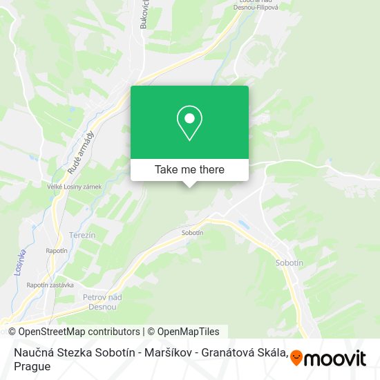 Naučná Stezka Sobotín - Maršíkov - Granátová Skála map