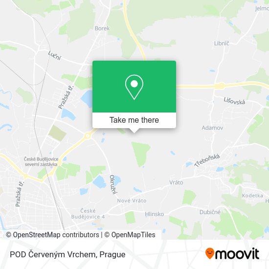 POD Červeným Vrchem map