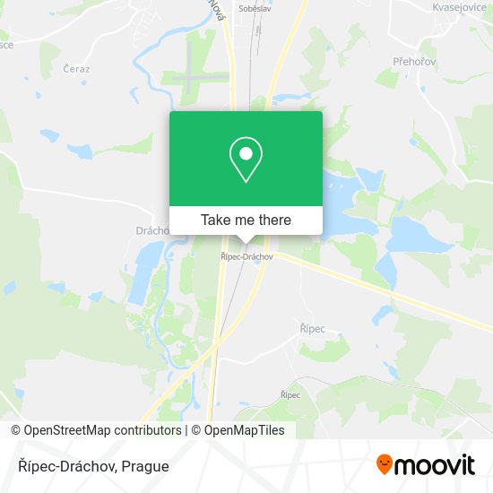 Řípec-Dráchov map