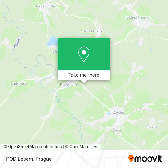 Карта POD Lesem