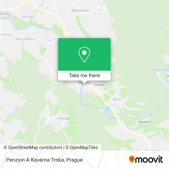 Penzion A Kavárna Trnka map