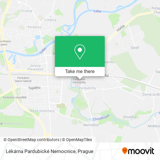 Lékárna Pardubické Nemocnice map