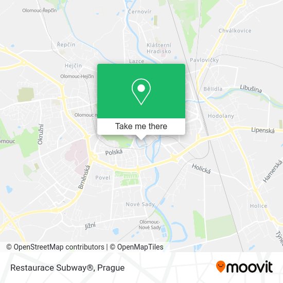 Restaurace Subway® map