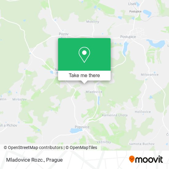 Карта Mladovice Rozc.