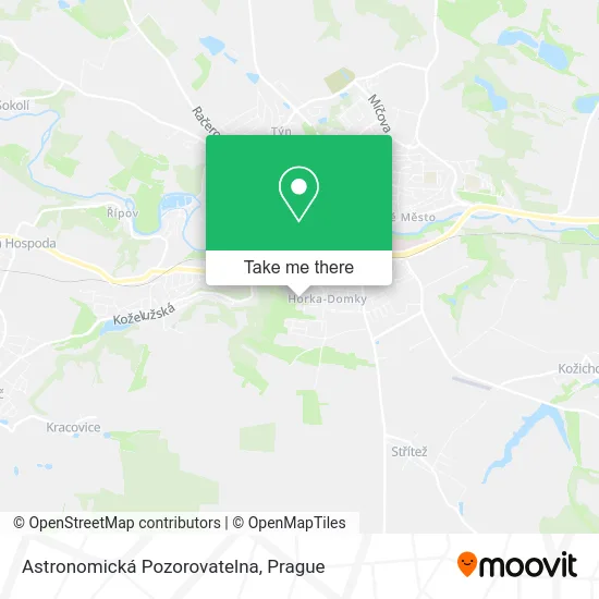 Карта Astronomická Pozorovatelna