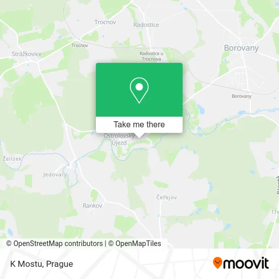 K Mostu map