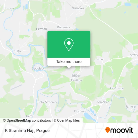 K Stranímu Háji map