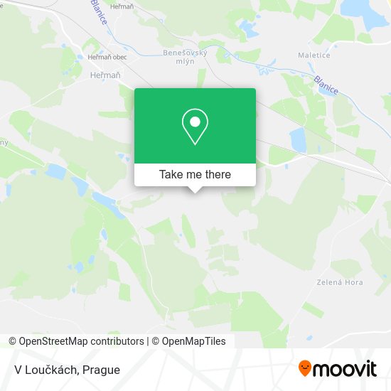 V Loučkách map