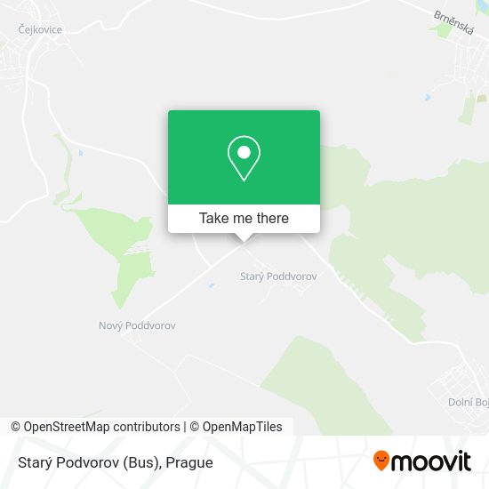 Starý Podvorov (Bus) map