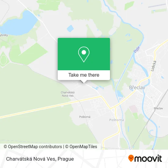 Карта Charvátská Nová Ves
