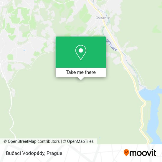 Bučací Vodopády map