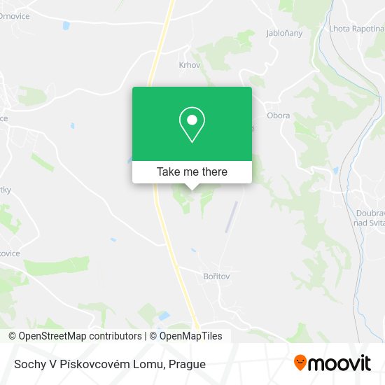 Sochy V Pískovcovém Lomu map