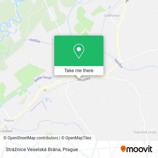 Strážnice Veselská Brána map