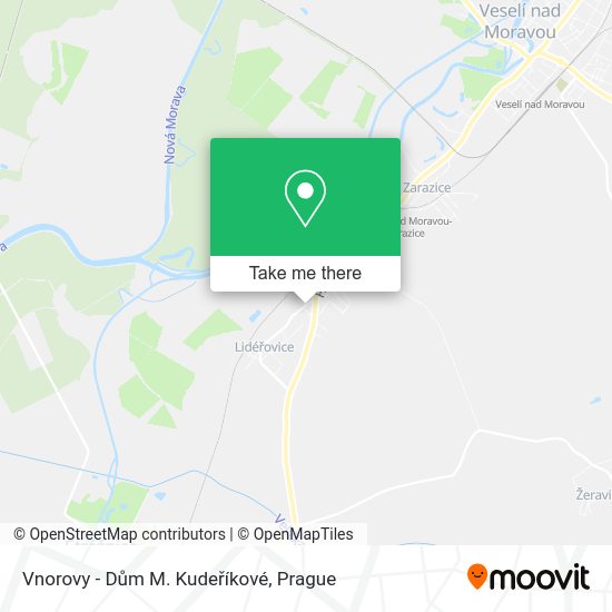 Vnorovy - Dům M. Kudeříkové map