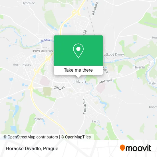Карта Horácké Divadlo
