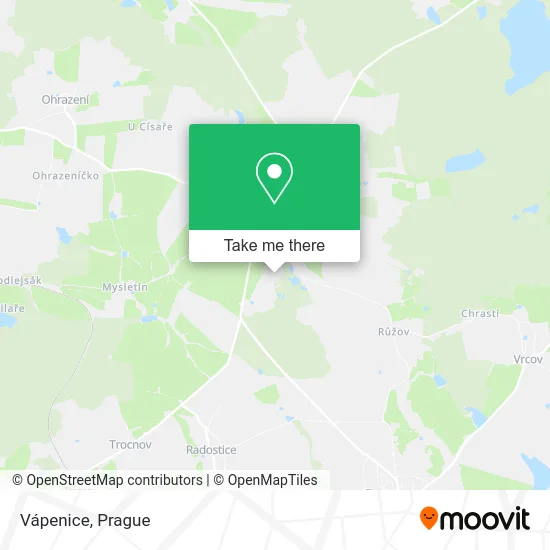 Карта Vápenice