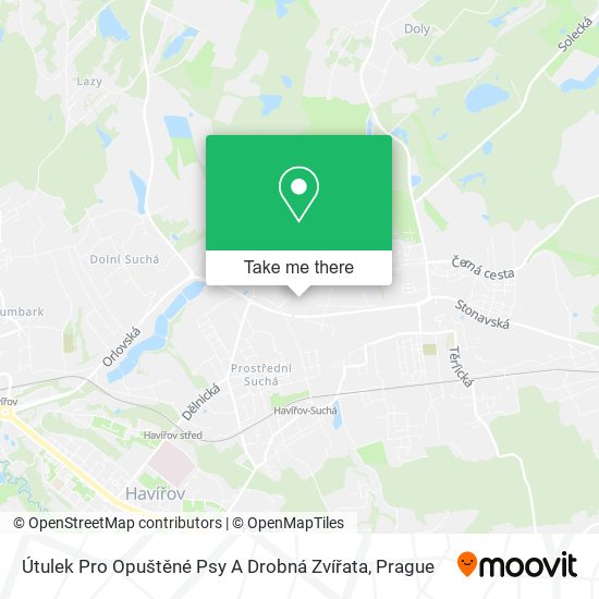 Útulek Pro Opuštěné Psy A Drobná Zvířata map