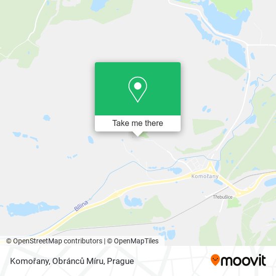 Komořany, Obránců Míru map