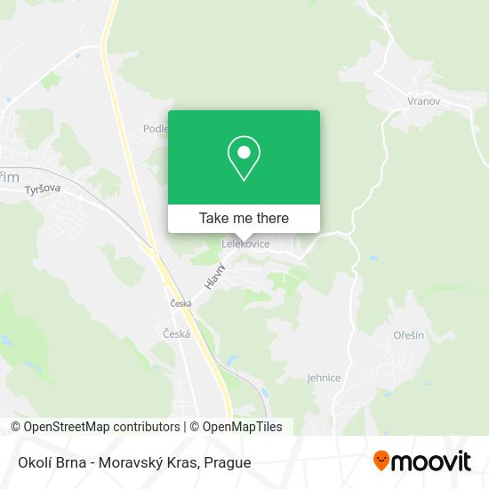 Okolí Brna - Moravský Kras map