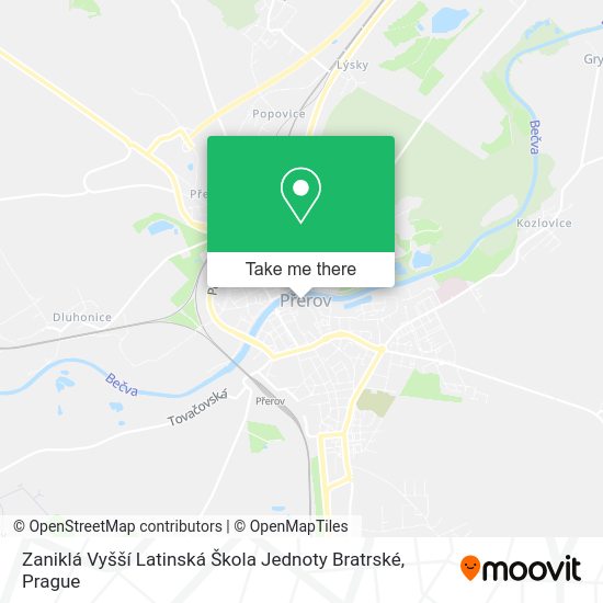 Zaniklá Vyšší Latinská Škola Jednoty Bratrské map