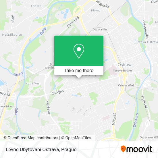 Levné Ubytování Ostrava map