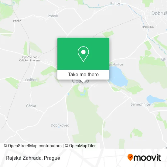 Rajská Zahrada map