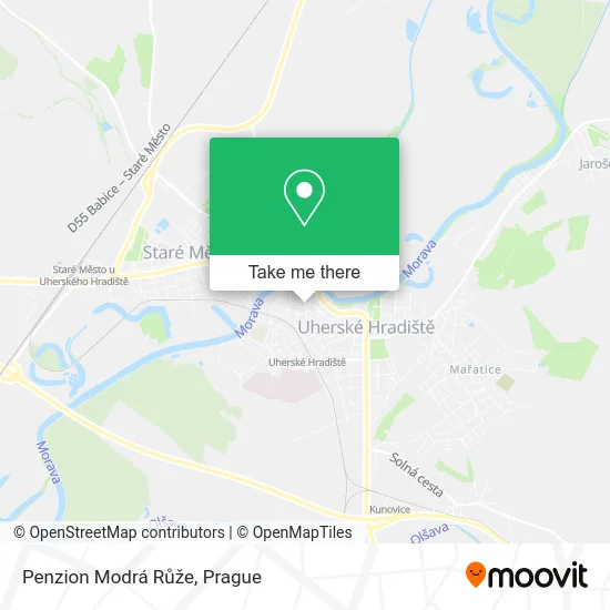 Карта Penzion Modrá Růže