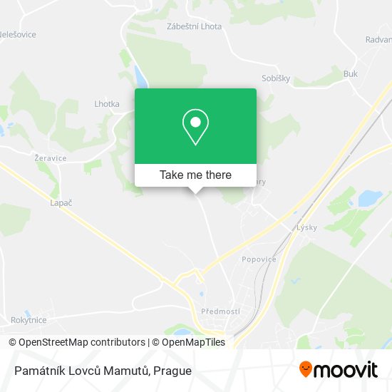 Památník Lovců Mamutů map
