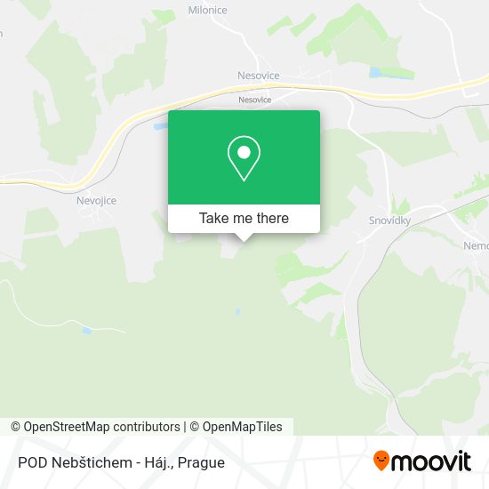 POD Nebštichem - Háj. map