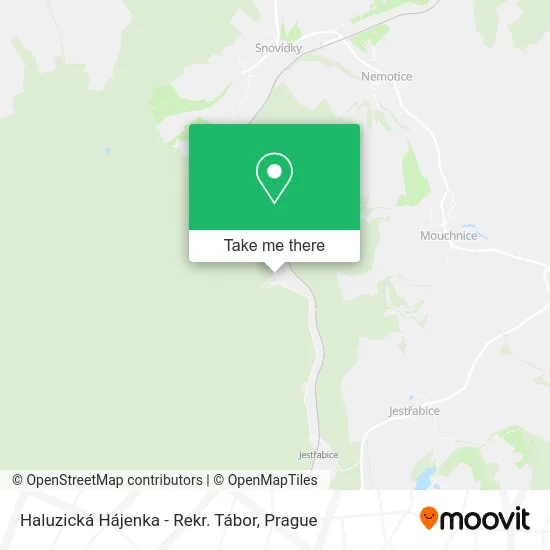 Карта Haluzická Hájenka - Rekr. Tábor
